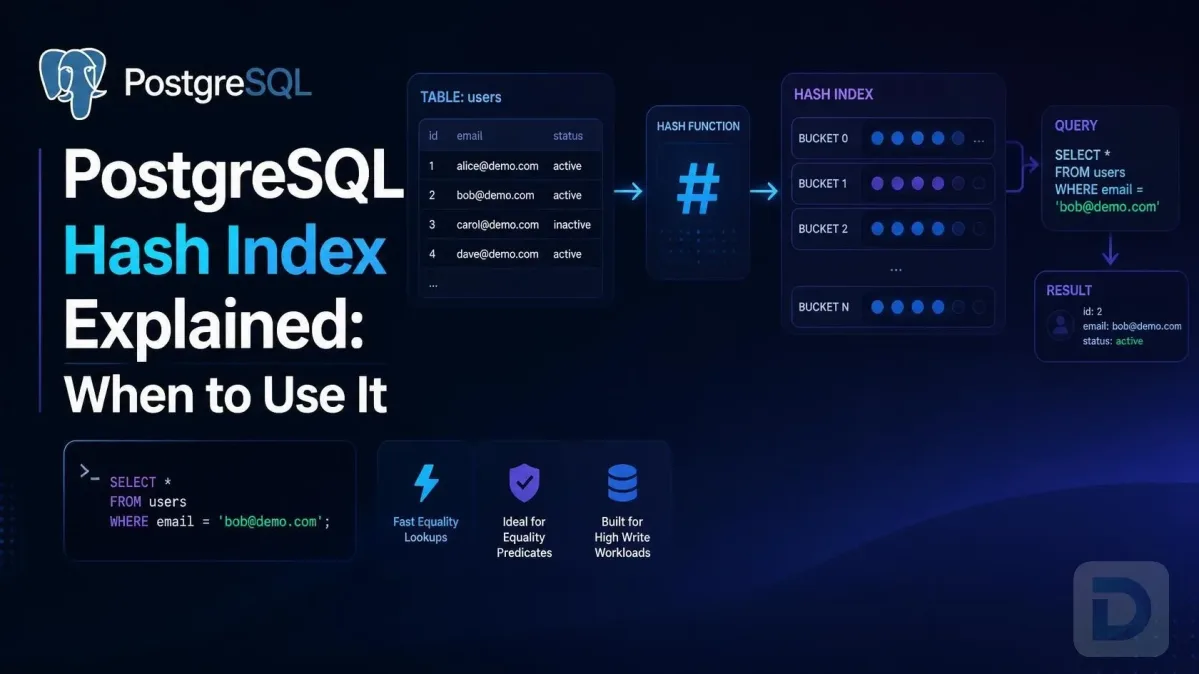 PostgreSQL Hash Index Explained: When to Use It