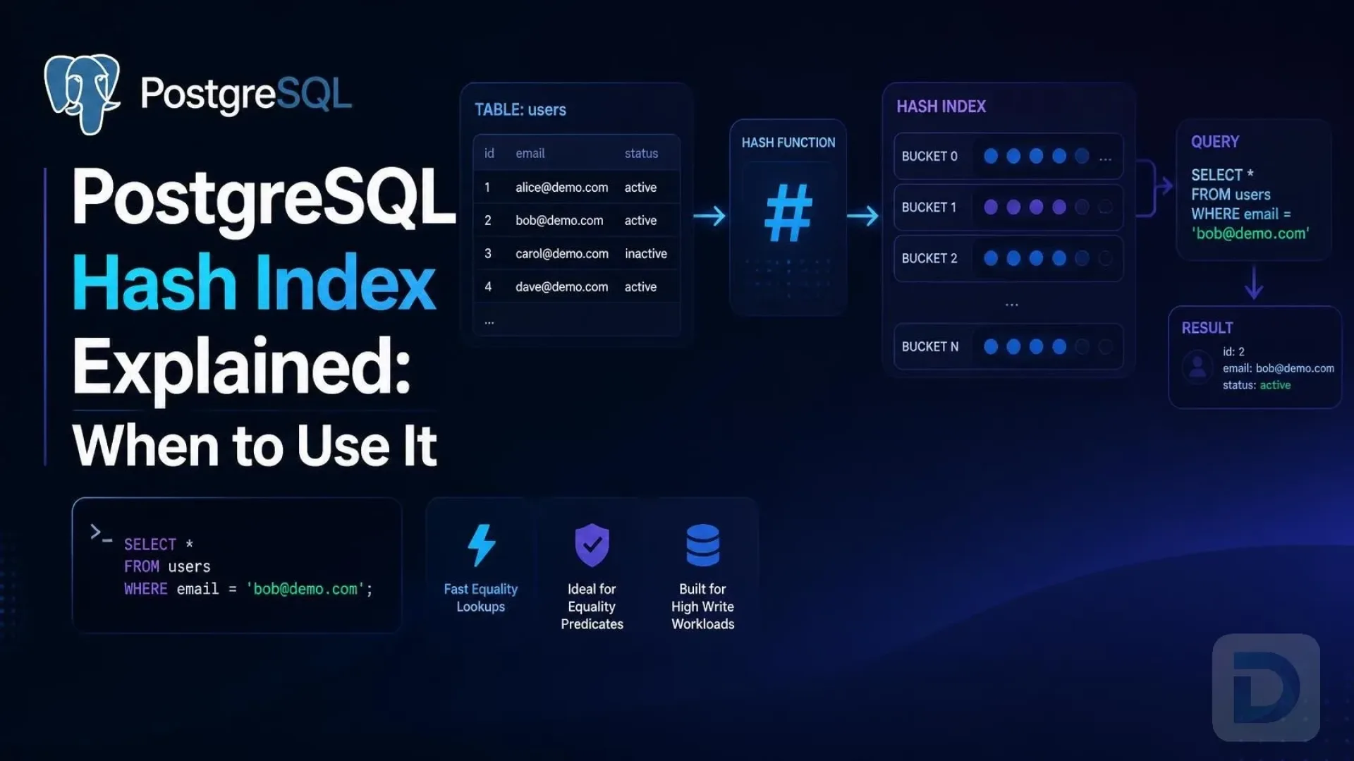 PostgreSQL Hash Index Explained: When to Use It