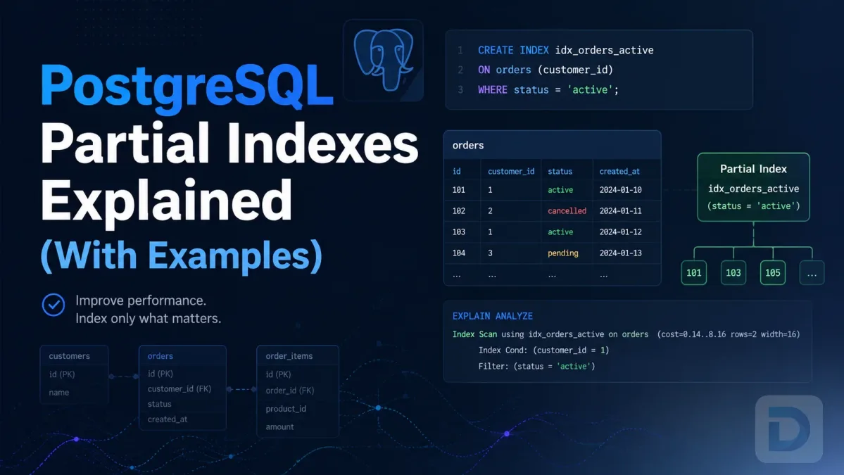 PostgreSQL Partial Indexes Explained (With Examples)